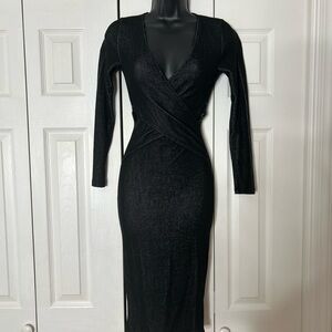 Elegant Black Long Sleeve Dress